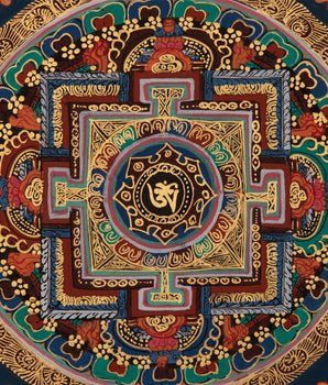 Mantra Mandala Thangka | Religious Buddhist Art