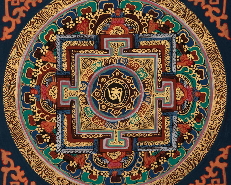 Mantra Mandala Thangka | Religious Buddhist Art