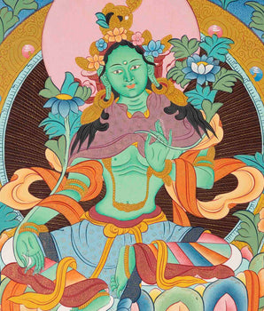 Green Tara Thangka | Healing Female Deity | Buddhist Gift Ideas