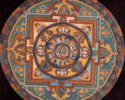 Green Tara Mandala Thangka | Traditional Painting