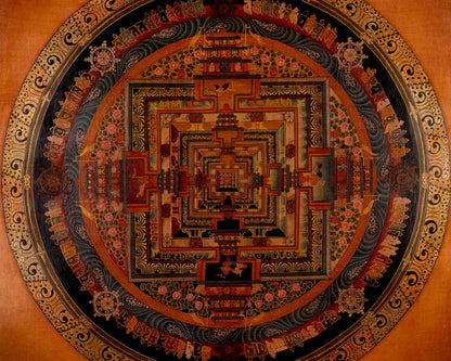 Tibetan Kalachakra Mandala | Traditional Thangka | Wall Decors