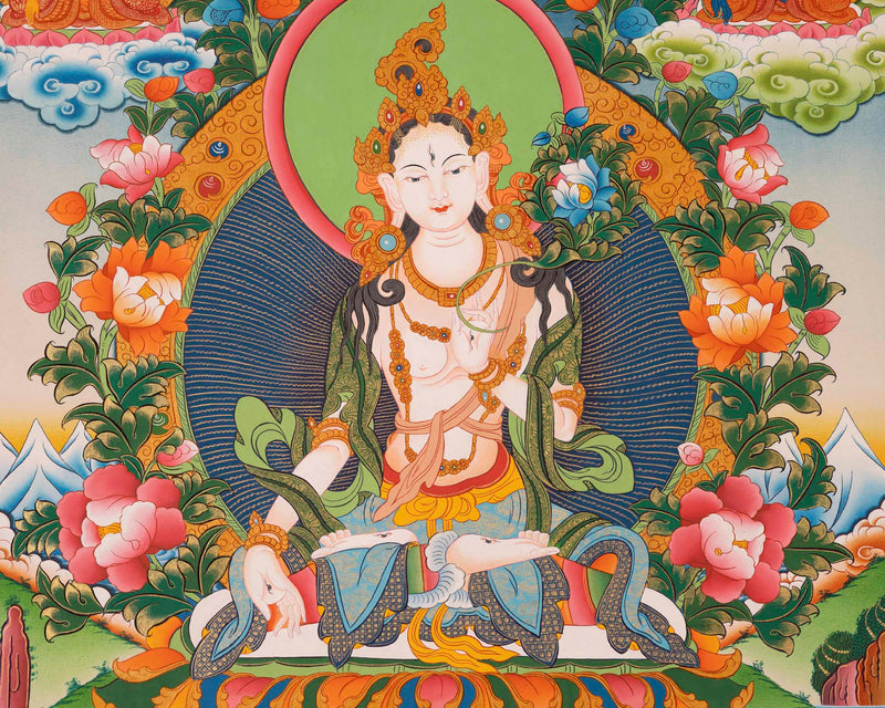 White Tara Thangka | Wall Hanging Decorations