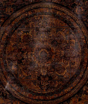 Oil Varnished Heruka Mandala | Wall Hanging Canvas Art