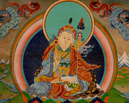 Guru Rinpoche Padmasambhava | Buddhist Thangka Art | Wall Decors