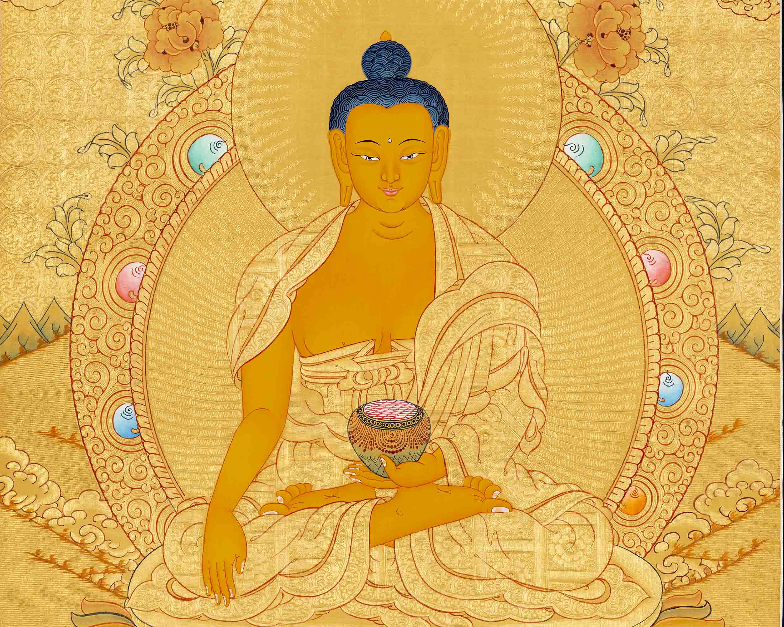 Shakyamuni Buddha Thangka Painting | Wall Hanging Decor