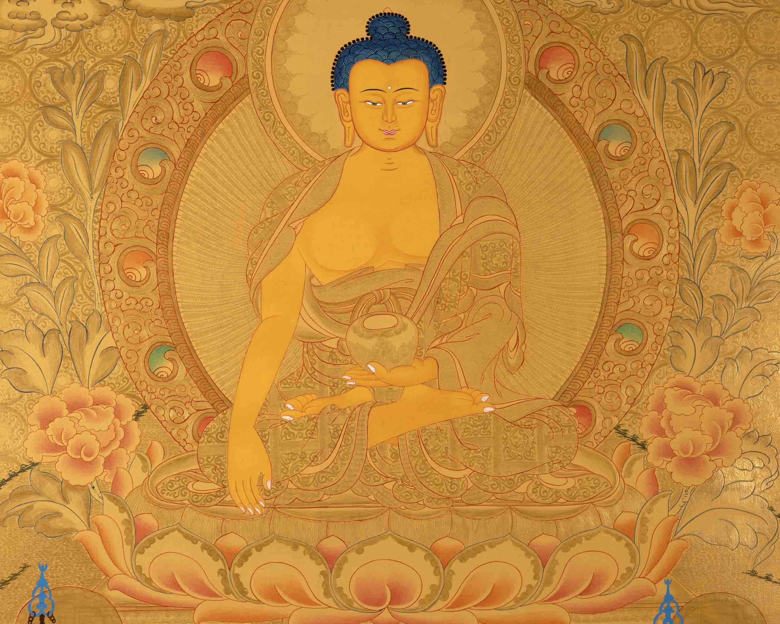 Tibetan Shakaymauni Thangka | Tibetan Buddha Artwork