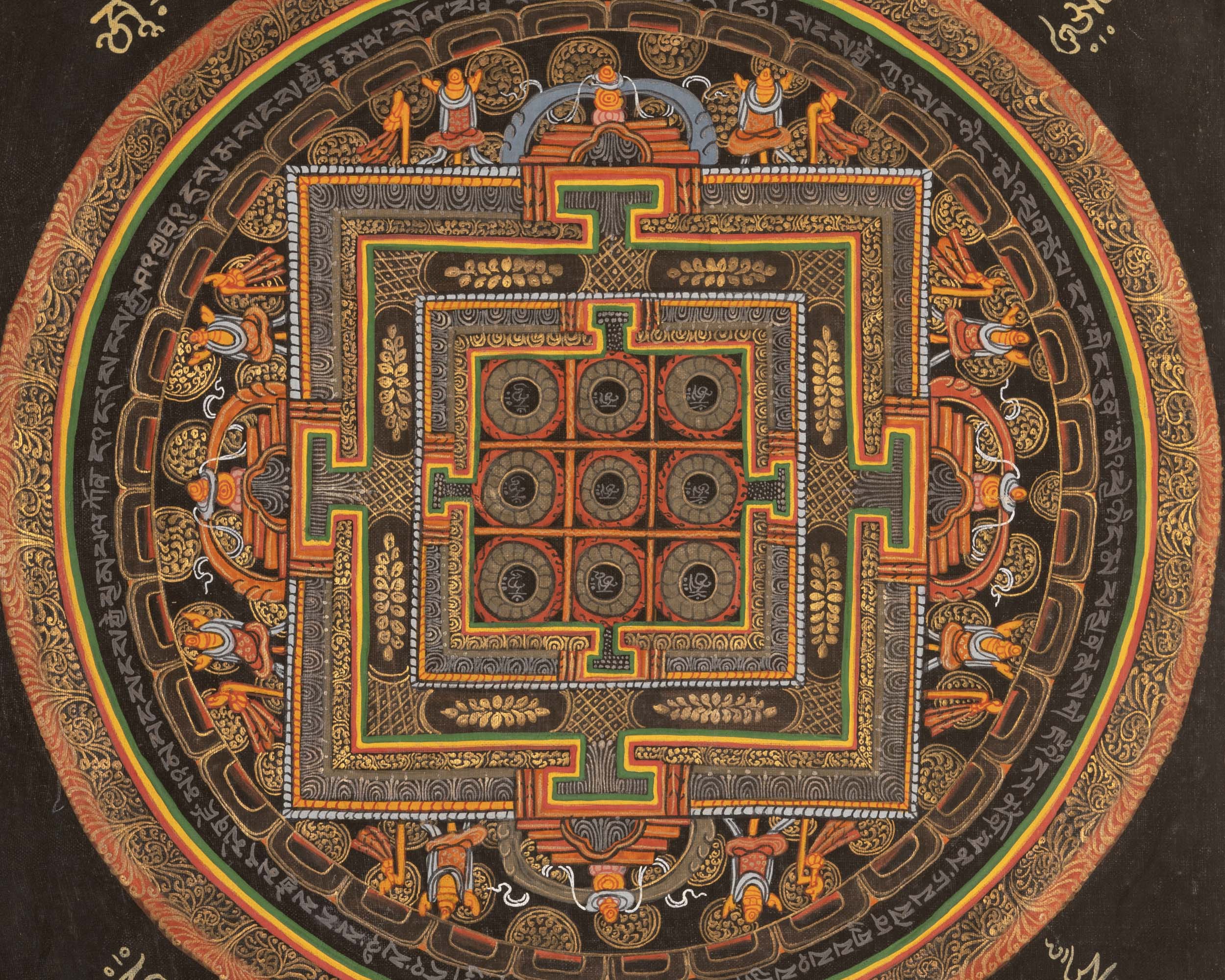 Mantra Mandala Thangka |  Wall Decoration Painting