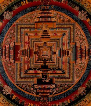Traditional Kalachakra Mandala Thangka | Tibetan Art | Wall Decors