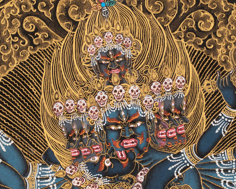 Hevajra with Nairatmya, Tibetan Yidam Thangka