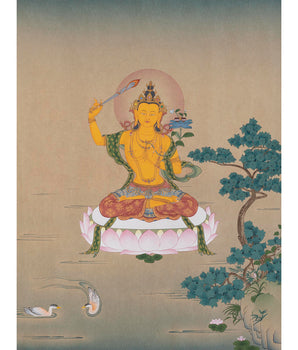 Manjushri Thangka | Bodhisattva Of Wisdom | Traditional Tibetan Thanka