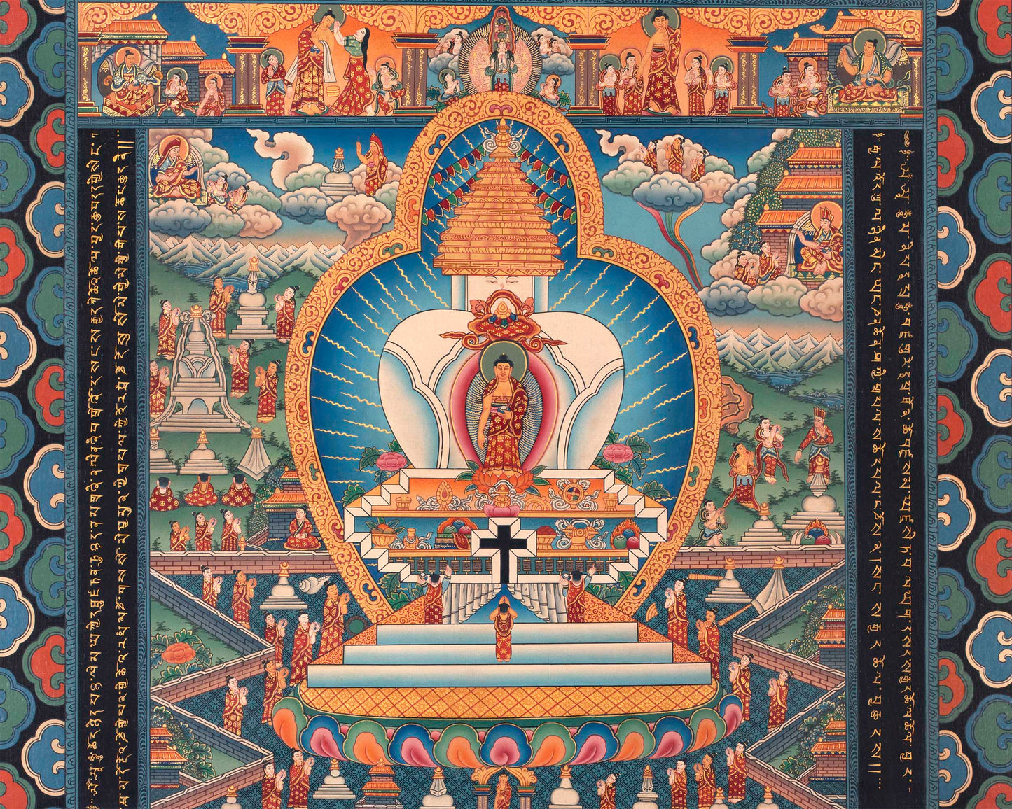 Buddhist Stupa Thangka | Buddhist Painting