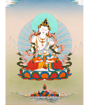 Buddha Vajrasattva | The Great Purifier Thangka | Art On Canvas