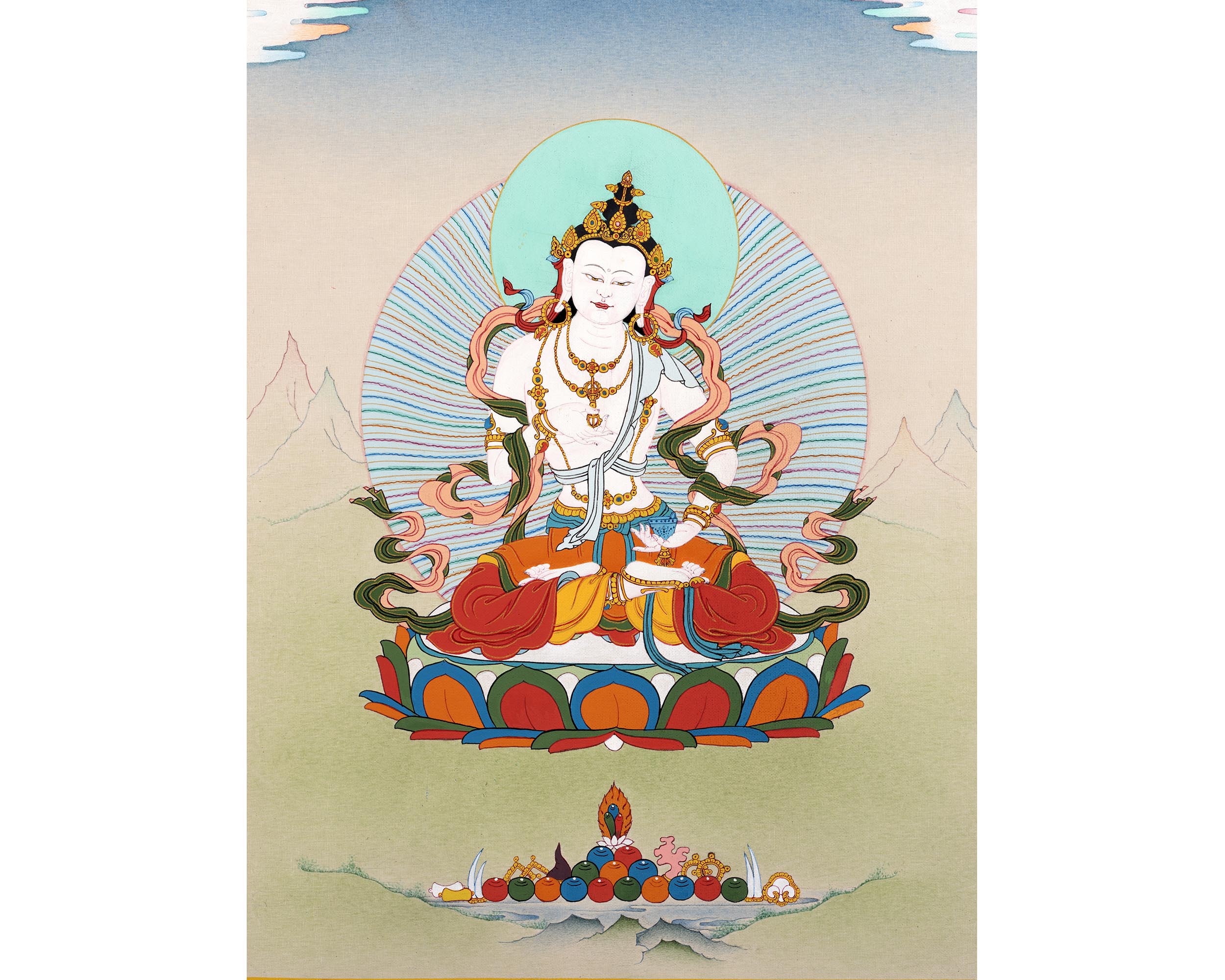 Buddha Vajrasattva | The Great Purifier Thangka | Art On Canvas