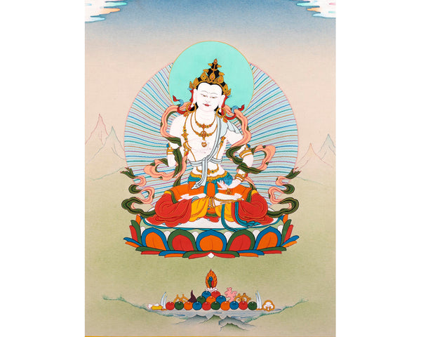 Buddha Vajrasattva | The Great Purifier Thangka | Art On Canvas