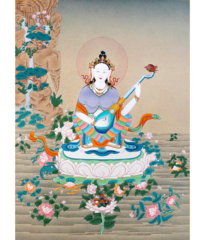 Saraswati Goddess | Deity Of Wisdom | Thangka Art