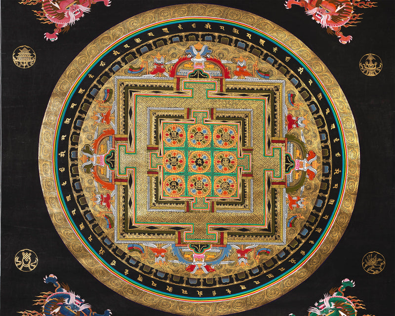Auspicious Mandala Thangka Print | Digital Wall Decors