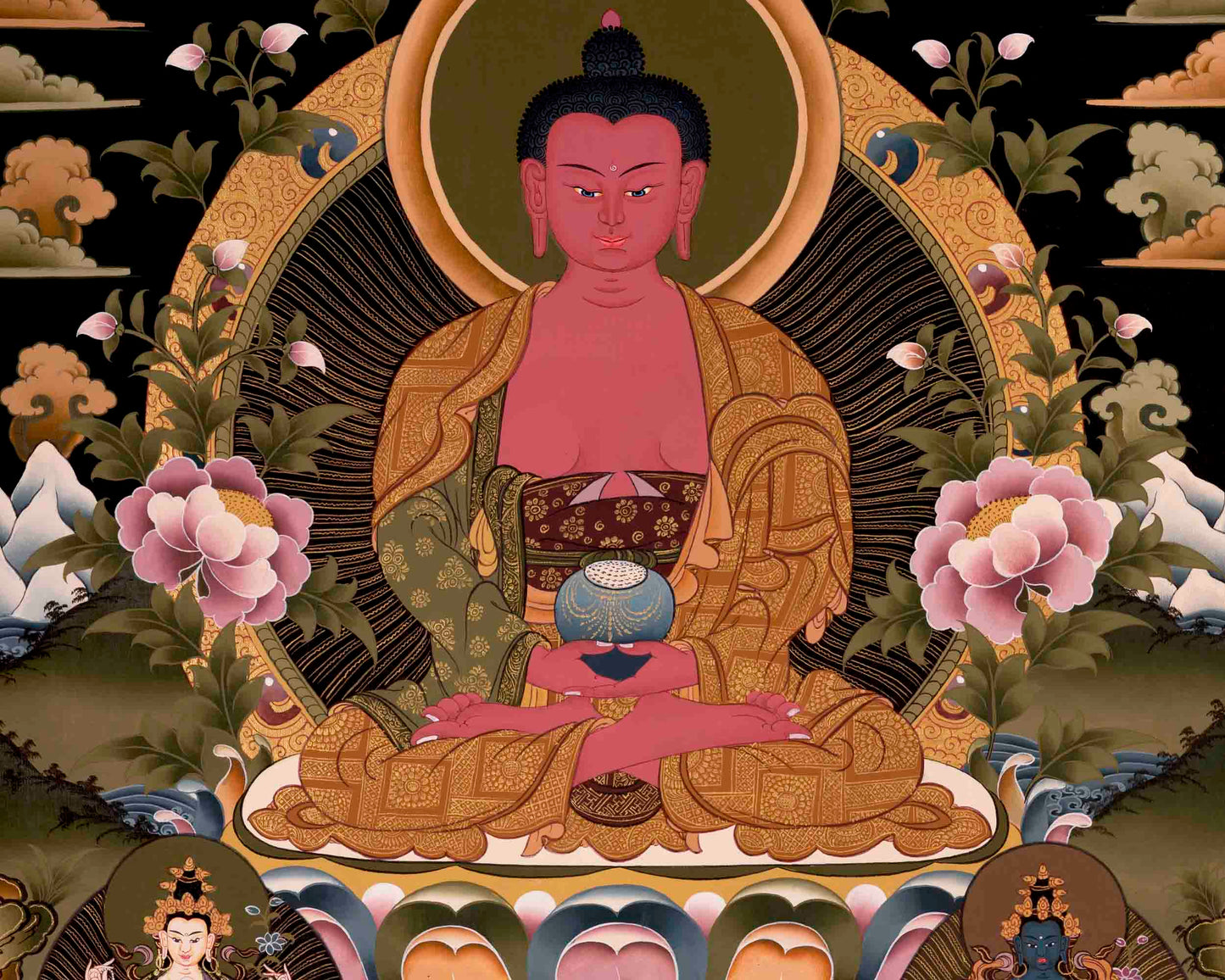 Amitabha Buddha Thangka | Religious Buddhist Art | Wall Decors