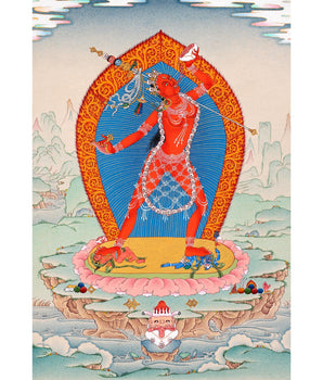Vajrayogini Thangka | Handmade Buddhist Dakini Thangka