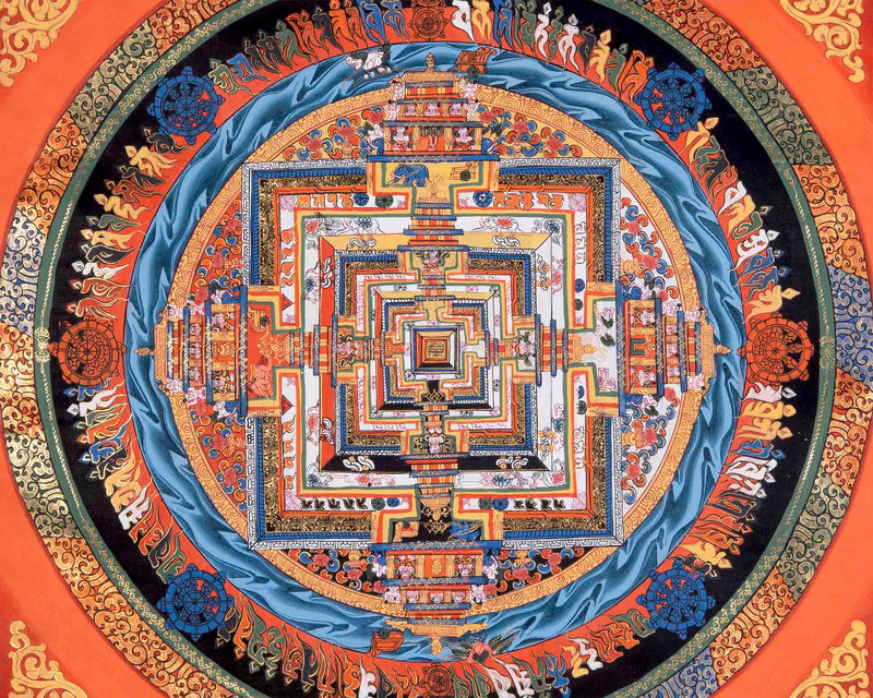 Kalachakra Mandala With Brocade | Wall Decoration