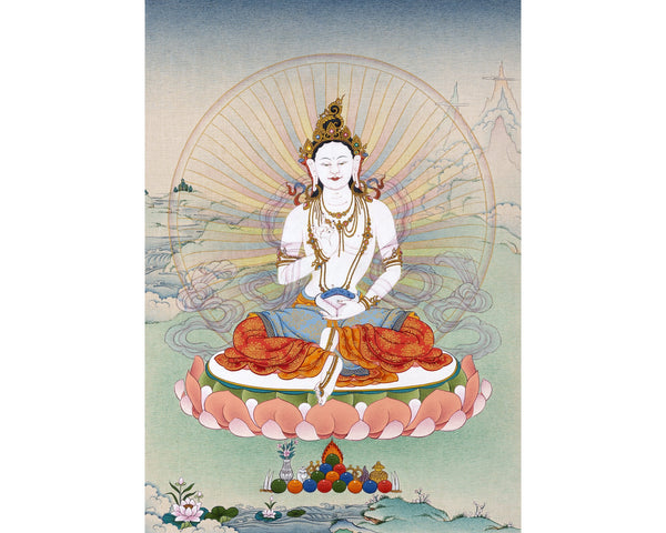 Yeshe Tsogyal | Wisdom Dakini | Handpainted Tibetan Thangka