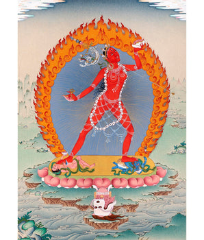 Vajrayogini Thangka | Wrathful Dakini | Female Yidam