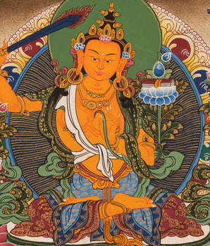 Manjushri Deity Thangka | Wall Hanging Decors