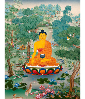 Shakyamuni Buddha Thangka | Tibetan Thangka Art | Buddhist Painting