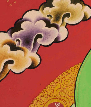 Guru Rinpoche Thangka | Religious Wall Decoration Painting | Religious Gift