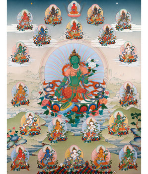 21 Tara Thangka | Chokling Tersar Tradition | Mother Bodhisattva Drolma Paintings