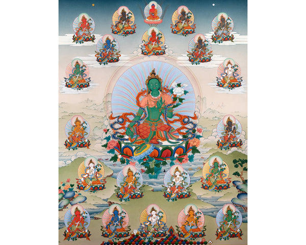 21 Tara Thangka | Chokling Tersar Tradition | Mother Bodhisattva Drolma Paintings