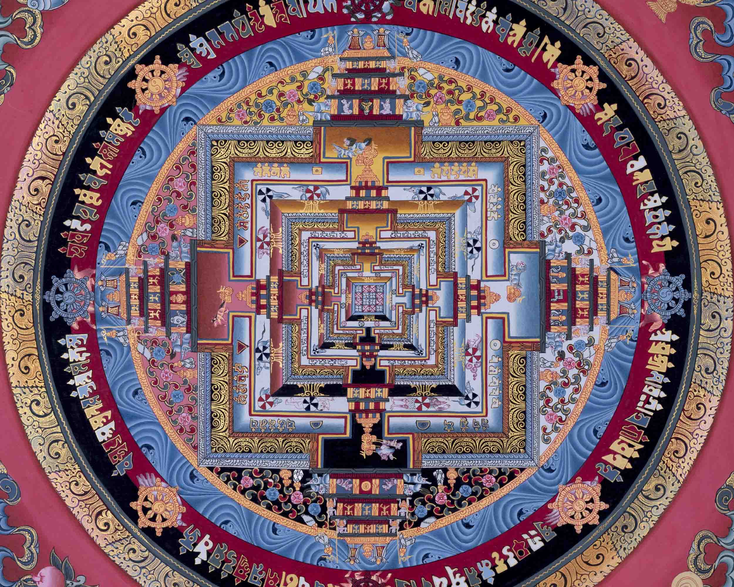 Kalachakra Mandala Thangka | Mindfulness Meditation Object | Wall Decors
