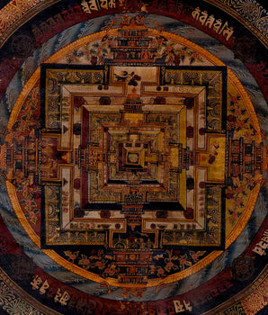 Vintage Kalachakra Mandala | Traditional Thangka Art | Wall Decors