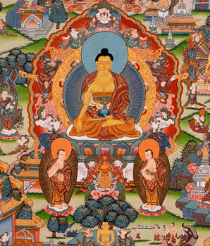 Life Story Of Gautam Buddha | Traditional Thangka Art | Wall Decors