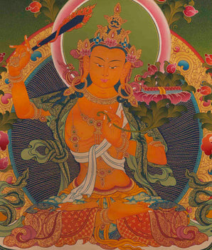 Manjushree Thangka | Bodhisattva Of Wisdom | Wall Decors