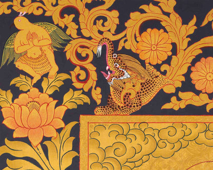 Full 24K Gold Dzambala Thangka | Art Painting