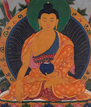 Vintage Shakyamuni Buddha Thangka | Mindfulness Meditation | Wall Decors