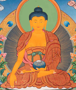 Shakyamuni Buddha Art | Traditional Tibetan Thangka | Wall Decors