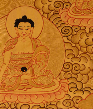 Original Namtose Thangka | Jambhala | Tibetan Buddhism Art