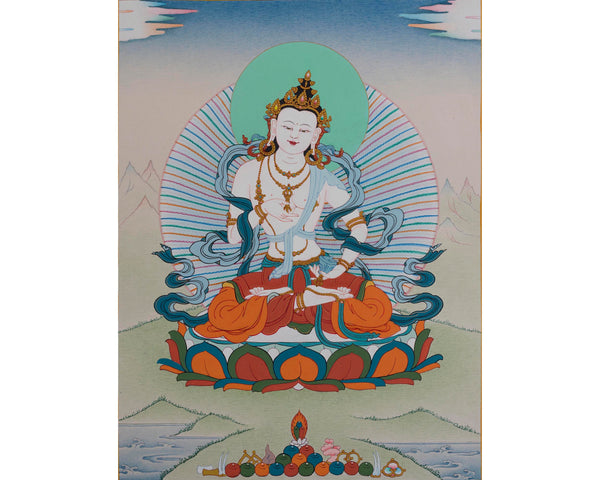 Vajrasattva Thangka, Dorje Sempa, Purifying Your Negative Karma