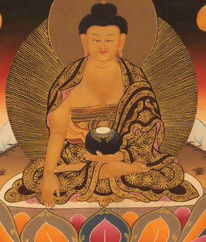 Gautama Buddha Thangka | Traditional Tibetan Painting | Wall Hanging Decors