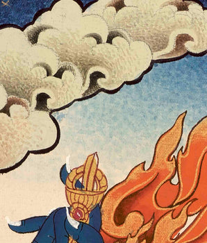 Hand Painted Vajrapani Thangka | Wrathful Bodhisattva Painting