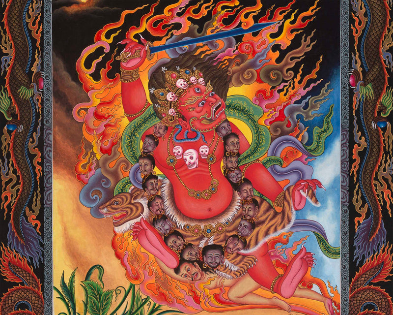 Bhairava Mahakala Thangka | Hand painted Newari Style Painting