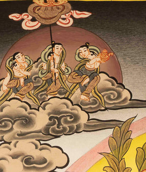 Manjushree Thangka Art | Tibetan Buddhist Bodhisattva