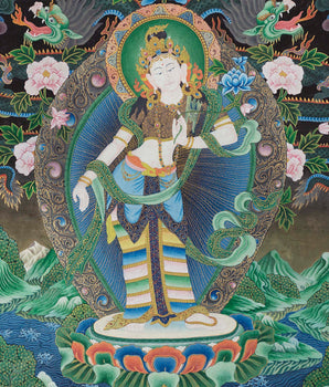 Lokeshvara Tibetan Prints | Meditation Paubha Art