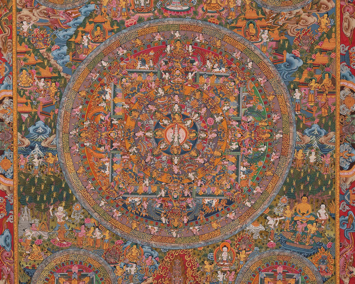 Mandala1000 Armed Lokeshvara | Buddhist Wall Hanging Mandala