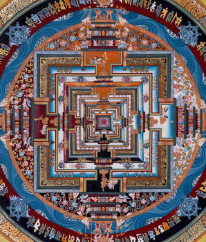 Kalachakra Mandala Thangka | Traditional Tibetan Artwork | Wall Decors