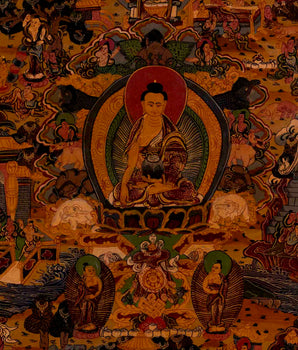 Oil Varnished Buddha life Story | Wall Decoration Painting