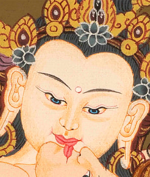 Vajrasattva Thangka | Religious Wall Decoration