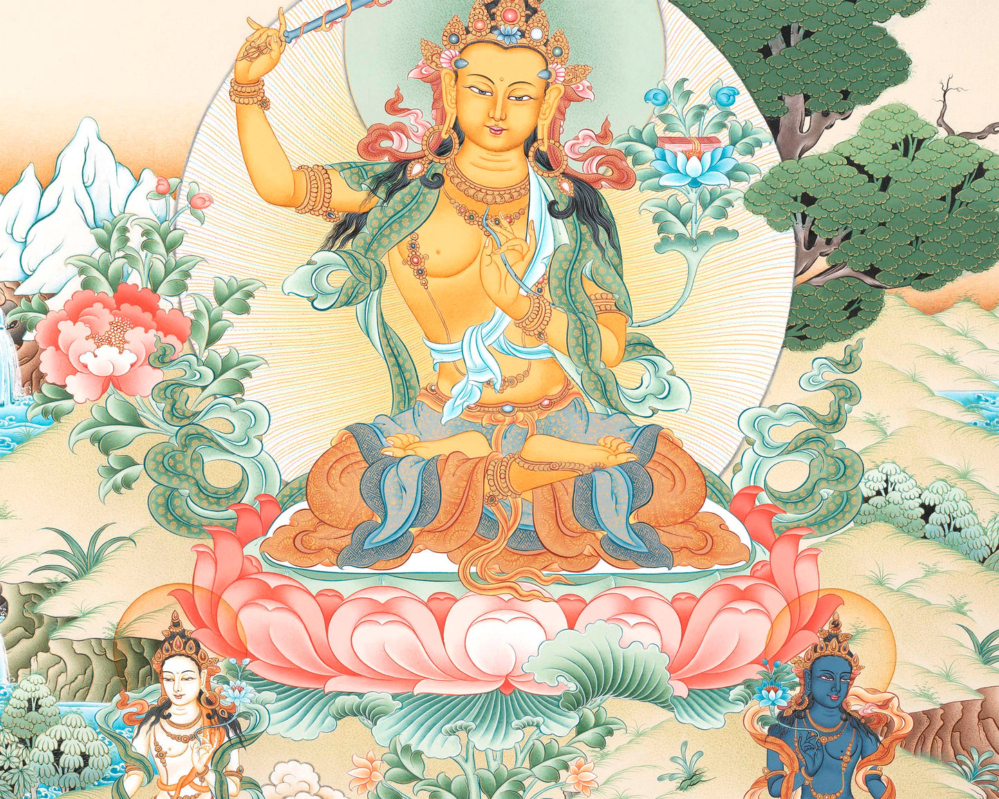 Bodhisattva Manjushree Print | Wall Hanging Thangka