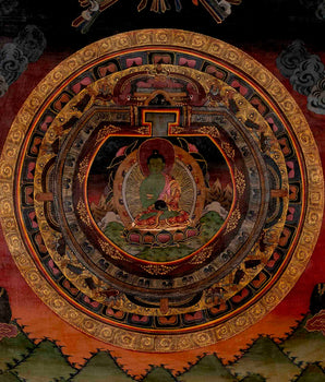 Amoghasiddhi Mandala | Religious Buddhist Thangka | Wall Decors